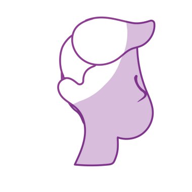 siluet iyi adam yüz haistyle, vektör çizim tasarım ile