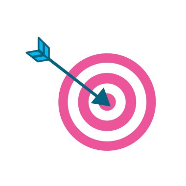 vektör çizim oynamak için hedef tahtası ile ok