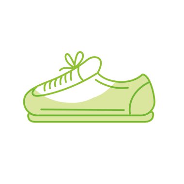 egzersiz pratik ve vektör çizim tren siluet spor ayakkabı