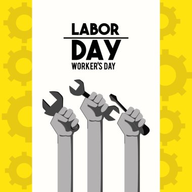 Amerikan İşçi Bayramı gelenek kutlama vektör çizim