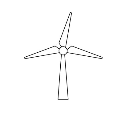 line windpower technology to environment protection vector illustration