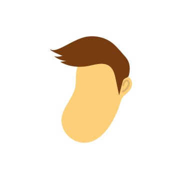 saç modeli tasarım vektör illüstrasyon ile avatar adam yüz