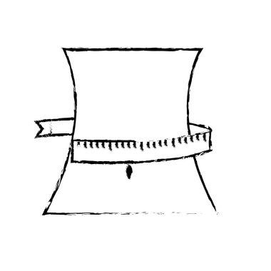 figure weist with measuring and reduce size vector illustration