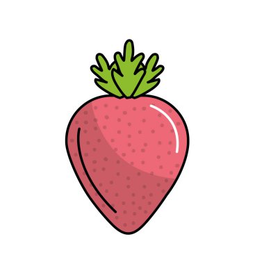 lezzetli ve sağlıklı çilek meyve vektör çizim