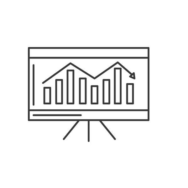 Gráfico Estadístico Negocio Línea Con Ilustración Vectorial Información Documentos — Vector de stock