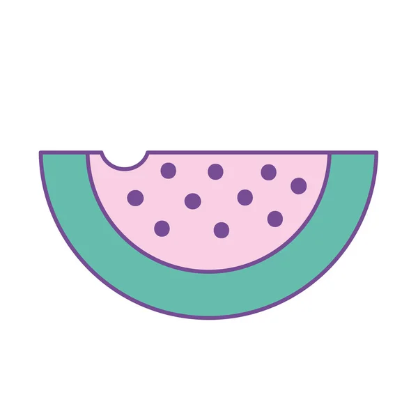 美味健康的西瓜片水果矢量插图 — 图库矢量图片