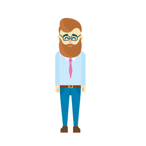 cute man with hairstyle design vector illustration