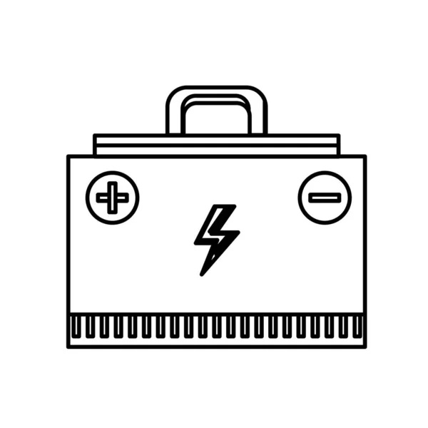 Lijn Energie Logger Meter Elektriciteit Planeet Vectorillustratie — Stockvector