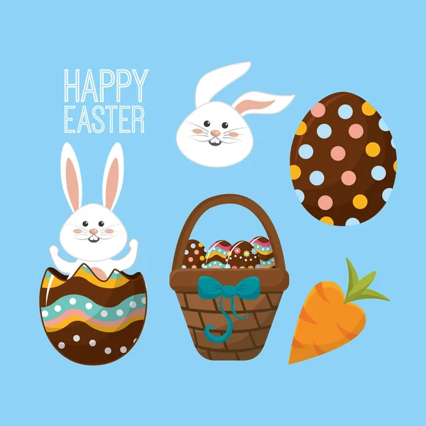 Easter Egg Day Icon Image Design Vector Illustration - Stok Vektor