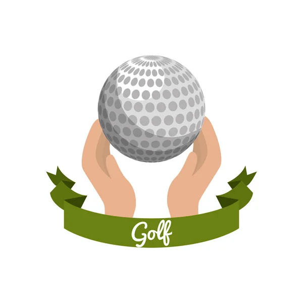 Godło Golf Gra Ikona Projekt Ilustracja Wektorowa — Wektor stockowy