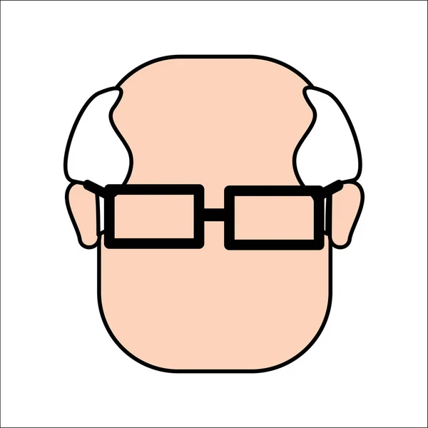 Personas Avatar Cara Hombres Con Gafas Icono Vector Diseño Ilustración — Archivo Imágenes Vectoriales