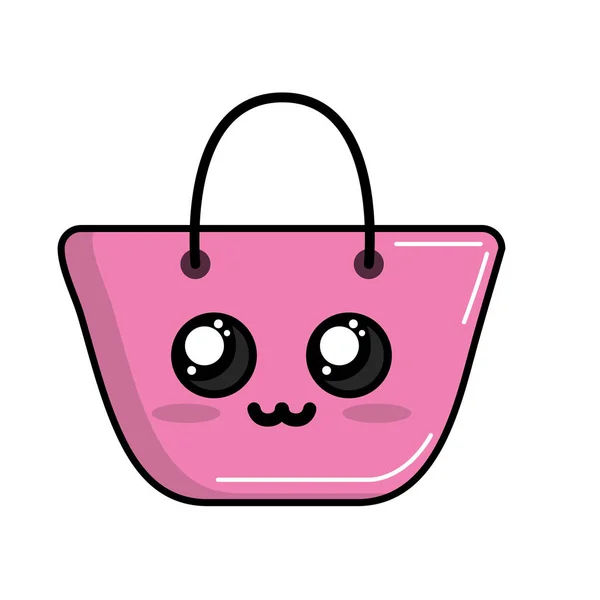 Kawaii Cute Tender Purse Emoji Vector Illustration — Stock Vector