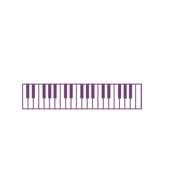 Piano Key Alat Musik Untuk Memutar Musik Vektor Ilustrasi - Stok Vektor