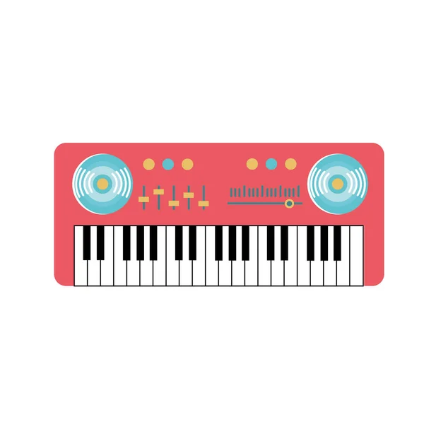 Piano Instrumento Musical Para Tocar Música Vetor Ilustração — Vetor de Stock