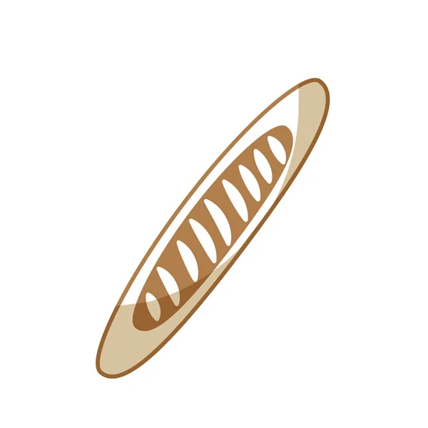 Slhouette おいしいフレッシュ ベーカリー長いパン ベクトル イラスト — ストックベクタ