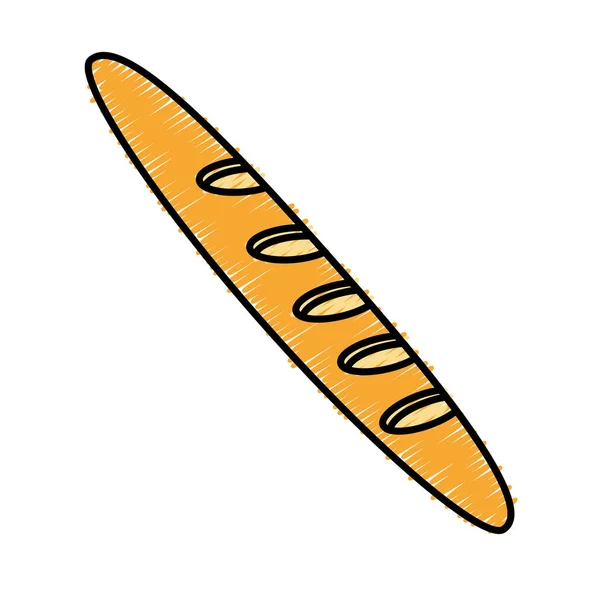 Lahodné Čerstvé Pekařské Francouzský Chléb Vektorové Ilustrace — Stockový vektor