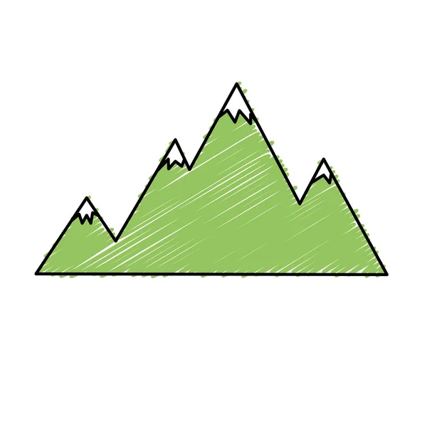 Schneebedeckten Bergen Und Schönheit Landschaft Vektor Illustration — Stockvektor