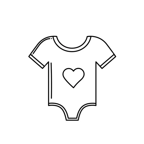 Line Babykläder Som Används För Att Sova Vektor Illustration — Stock vektor