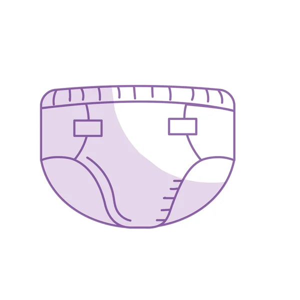 Silhouette Baby Diaper Thet Use Unterwear Vector Illustration — ストックベクタ