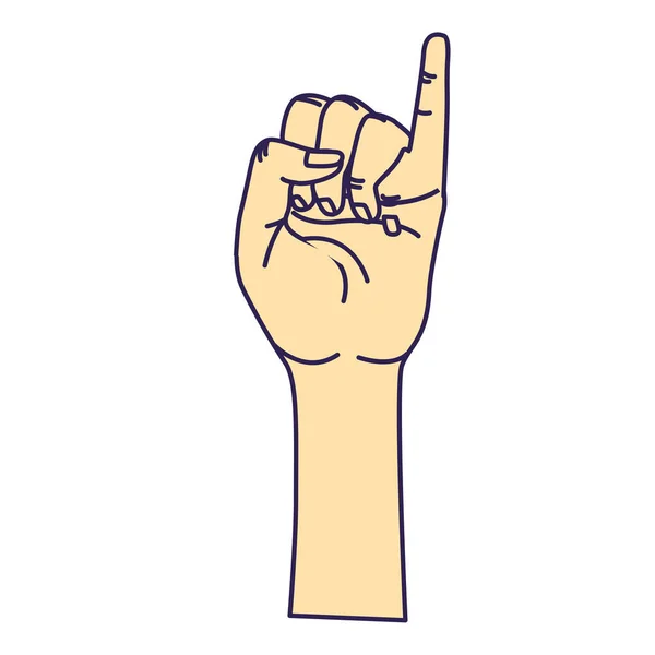 Χαριτωμένο Χέρι Ροζ Επάνω Σύμβολο Εικονογράφηση Διάνυσμα — Διανυσματικό Αρχείο