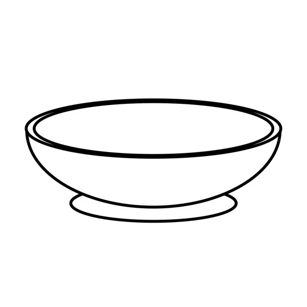 Figure Bowl Prepare Delicious Healthy Organic Food Vector Illustration — Stock Vector