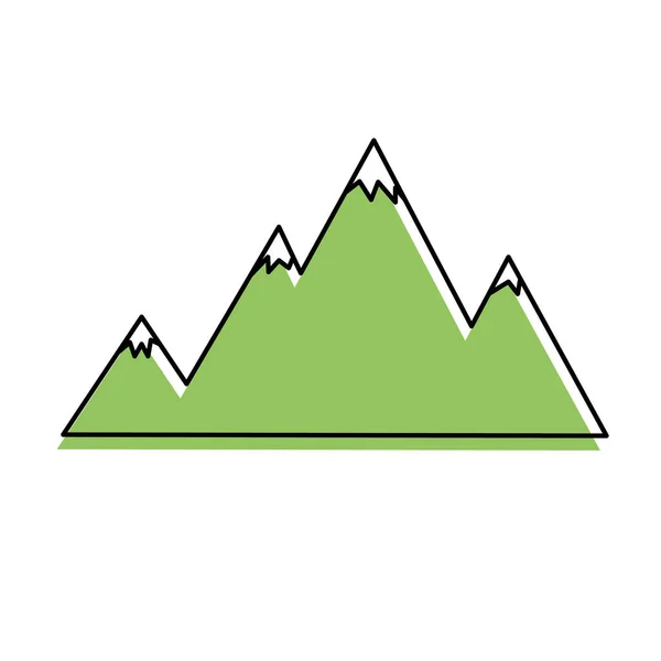 Gunung Bersalju Dan Keindahan Pemandangan Vektor Gambar - Stok Vektor