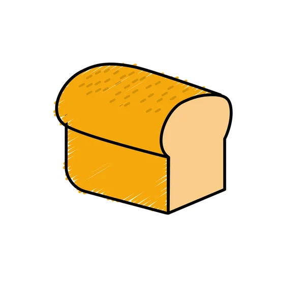 Νόστιμη Φέτα Ψωμί Τρόφιμα Διατροφή Διανυσματικά Εικονογράφηση — Διανυσματικό Αρχείο