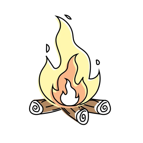 Sıcak Vektör Çizim Tutmak Için Şirin Yakacak Odun — Stok Vektör