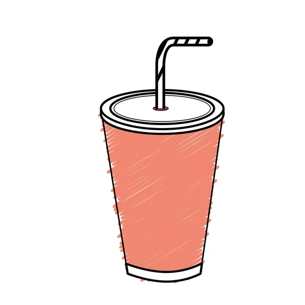 Lekkere Frisdrank Drinken Drank Vector Illustratie Ontwerp — Stockvector