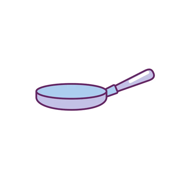 料理のベクトル図のフライパン キッチン用品オブジェクト — ストックベクタ