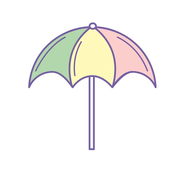 Beau Parapluie Ouvert Pour Protéger Illustration Vectorielle Soleil — Image vectorielle