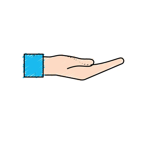 Gesto Mão Com Dedos Ícone Design Vetor Ullustração — Vetor de Stock