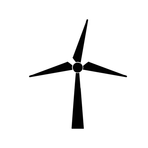 Obrysový Windpower Technologie Prostředí Ochranu Vektorové Ilustrace — Stockový vektor