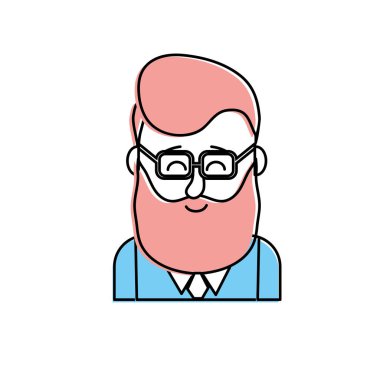 saç tasarım ve gömlek vektör çizim ile şirin adam