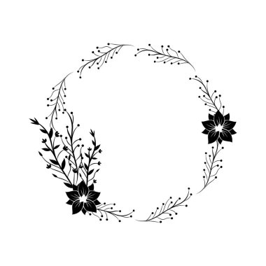 dallar yaprak ve çiçek dekorasyon vektör çizim ile