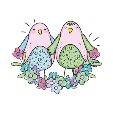 Sevgililer Günü tebrik kartı. Vektör illüstrasyonu