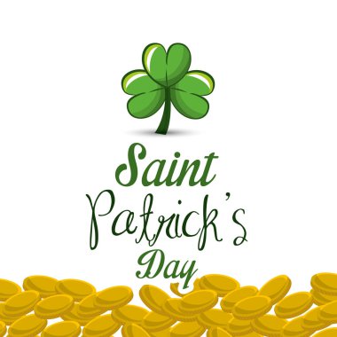 yonca Patricks Günü simge görüntüsünü, vektör çizim