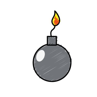 nükleer bomba patlama tehlikeli silah vektör çizim