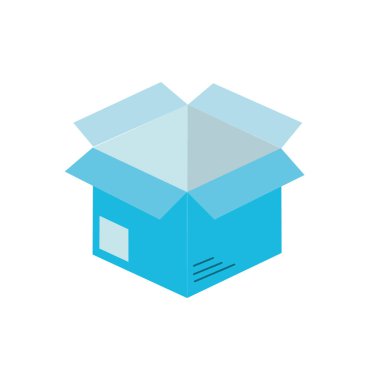 teslimat yenilik vektör illüstrasyon için açık kutu