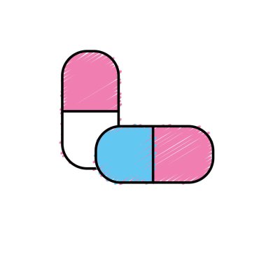 ilaç hap ilaç tedavisi vektör çizim için