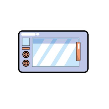 teknoloji mutfak gereçler nesne vektör çizim mikrodalga