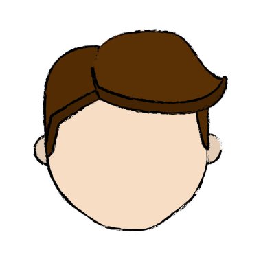 Avatar yüz adam çizgi çizgi film, vektör çizim