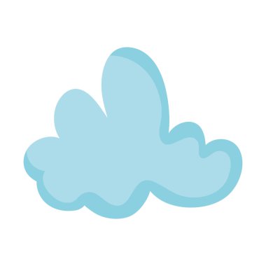 şirin peri masalı bulut simge vektör çizim tasarım