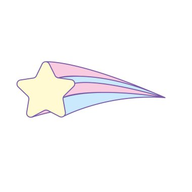 Kayan yıldız gökyüzü vektör çizim resimdeki parlak