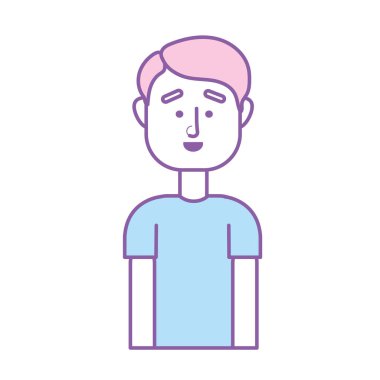 yakışıklı erkek saç modeli tasarım vektör çizim ile