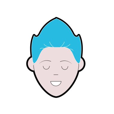 Avatar adam yüz haistyle tasarım vektör çizim ile