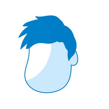 siluet iyi adam yüz haistyle, vektör çizim tasarım ile