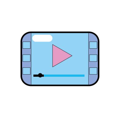 video dijital oyun medya ekran vektör çizim