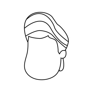 çizgi iyi çocuk yüz haistyle, vektör çizim tasarım ile