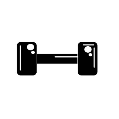 spor salonu vektör çizim egzersiz yapmaya kontur dumbbell enstrüman